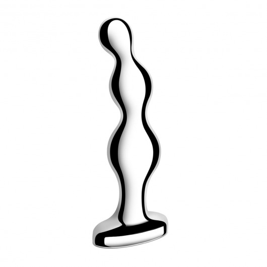 Стальной анальный фаллоимитатор для простаты Stainless Steel Anal Beads - 13 см. - b-Vibe - в Шахтах купить с доставкой