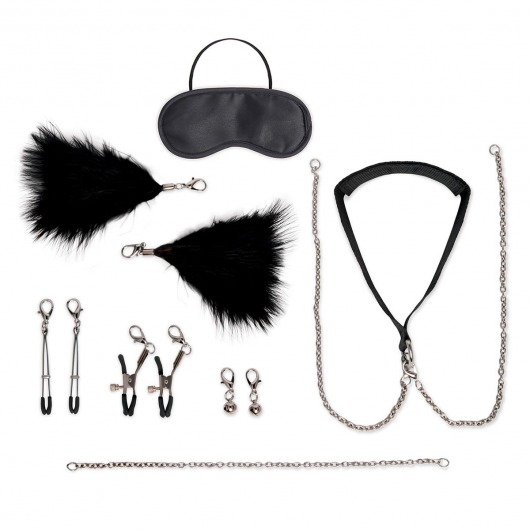 Большой эротический набор из 12 предметов Interchangeable Collar   Nipple Clips Set - Lux Fetish - купить с доставкой в Шахтах