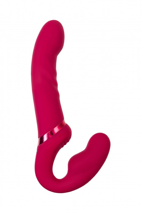 Малиновый безремневой страпон Lapis - 23 см. - Lovense - купить с доставкой в Шахтах