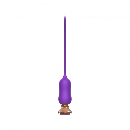Фиолетовый тонкий стимулятор Nipple Vibrator - 23 см. - I-MOON - купить с доставкой в Шахтах