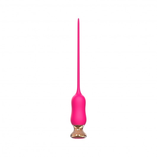 Розовый тонкий стимулятор Nipple Vibrator - 23 см. - I-MOON - купить с доставкой в Шахтах