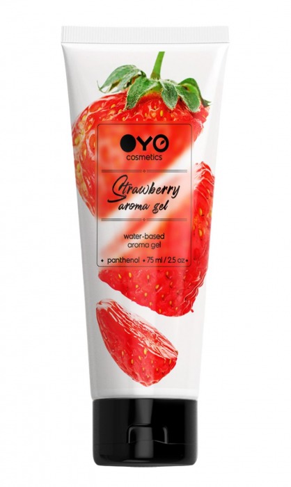 Лубрикант на водной основе OYO Aroma Gel Strawberry с ароматом клубники - 75 мл. - OYO - купить с доставкой в Шахтах