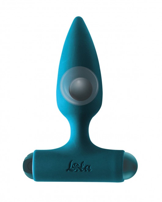 Бирюзовая анальная пробка с перезаряжаемой вибропулей Glory 2.0 - 11 см. - Lola Games