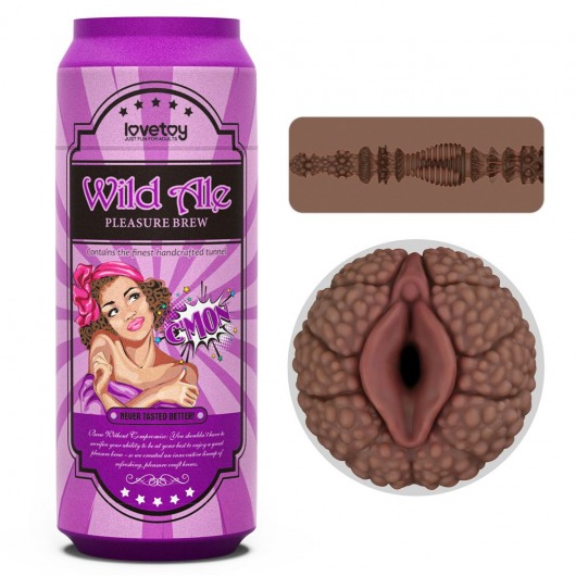 Коричневый мастурбатор-вагина Pleasure Brew Masturbator-Wild Ale в банке - Lovetoy - в Шахтах купить с доставкой