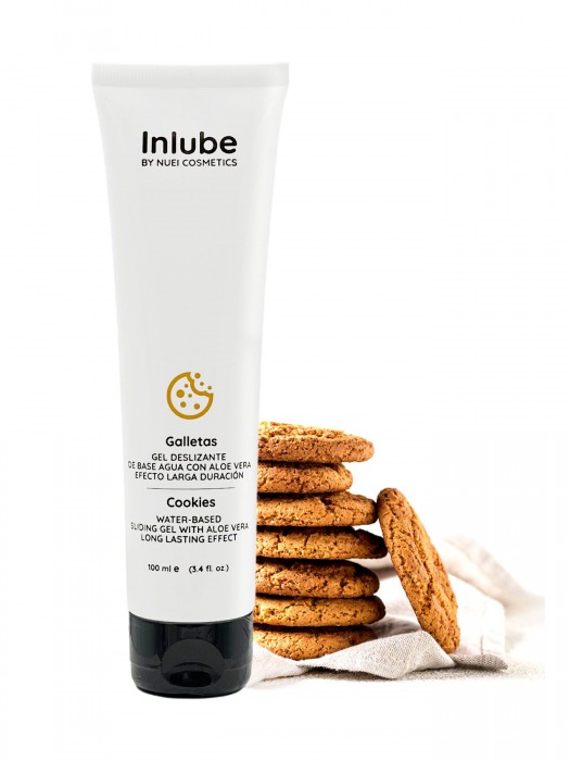 Лубрикант на водной основе Nuei Inlube с алоэ вера и ароматом печенья - 100 мл. - Nuei cosmetics - купить с доставкой в Шахтах