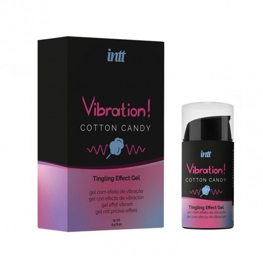 Жидкий вибратор Vibration Cotton Candy с ароматом сахарной ваты - 15 мл. - INTT - купить с доставкой в Шахтах