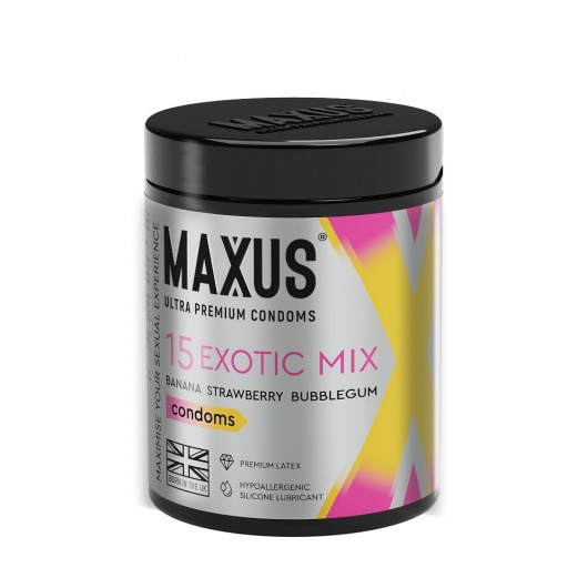 Цветные ароматизированные презервативы MAXUS Exotic Mix - 15 шт. - Maxus - купить с доставкой в Шахтах