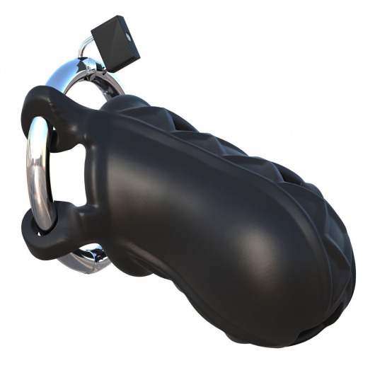 Черный замок верности Extreme Silicone Cock Blocker - Pipedream - купить с доставкой в Шахтах