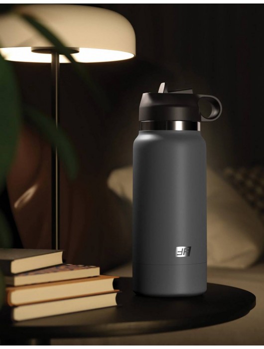 Серый мастурбатор в виде бутылки F*ck Flask - Pipedream - в Шахтах купить с доставкой