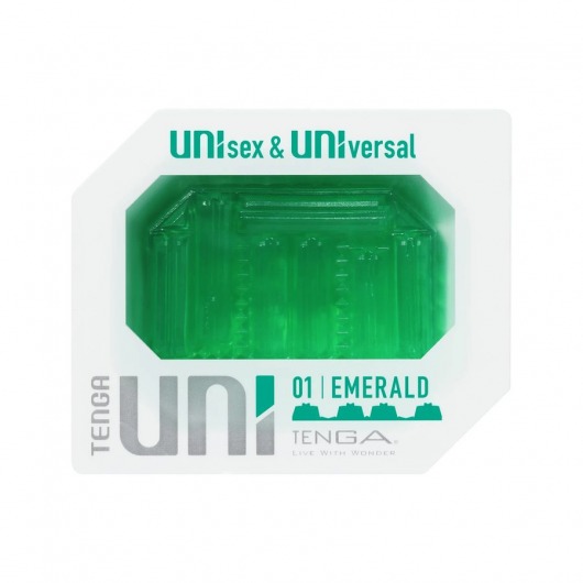 Зеленый мастурбатор-стимулятор Tenga Uni Emerald - Tenga - в Шахтах купить с доставкой