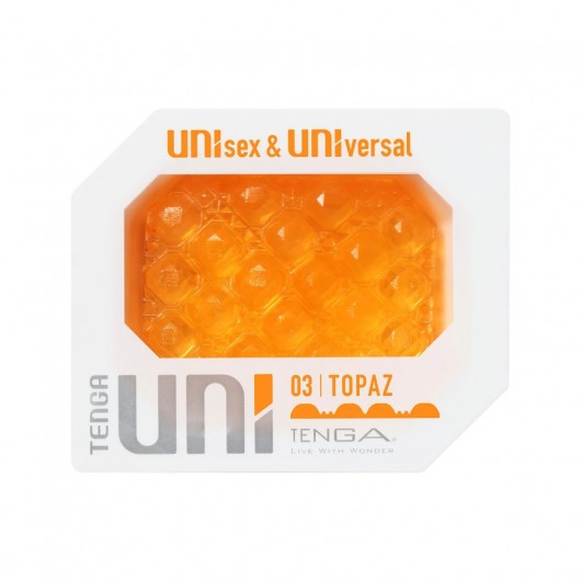 Оранжевый мастурбатор-стимулятор Tenga Uni Topaz - Tenga - в Шахтах купить с доставкой