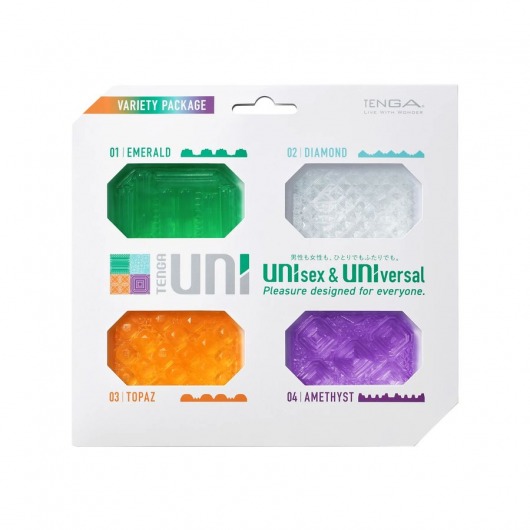 Набор из 4 мастурбаторов-стимуляторов Tenga Uni Variety Pack - Tenga - в Шахтах купить с доставкой
