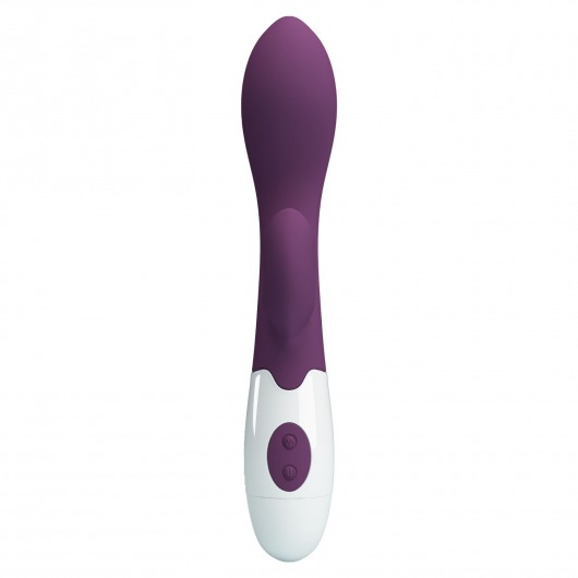 Сливовый вибратор-кролик для G-стимуляции Brighty - 20 см. - Baile