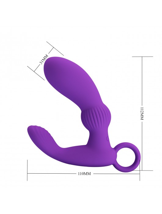 Фиолетовый вибромассажёр для массажа простаты Cayla - 11,2 см. - Baile - в Шахтах купить с доставкой