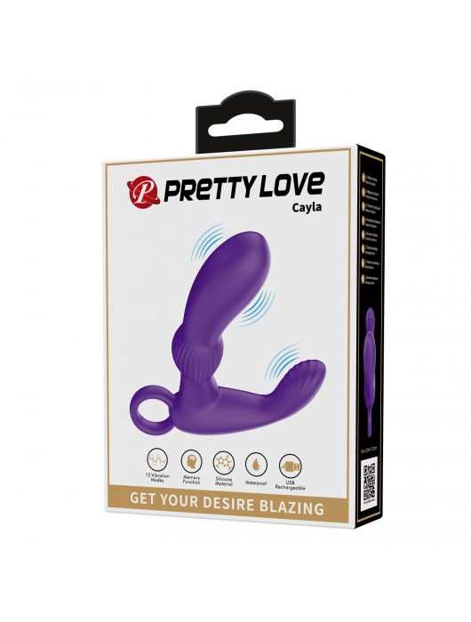 Фиолетовый вибромассажёр для массажа простаты Cayla - 11,2 см. - Baile - в Шахтах купить с доставкой