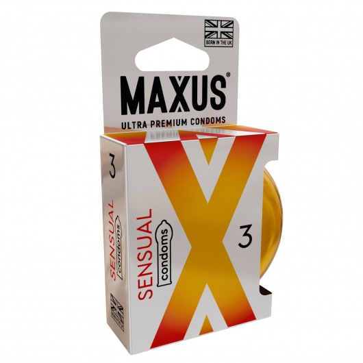 Презервативы анатомической формы Maxus Sensual - 3 шт. - Maxus - купить с доставкой в Шахтах