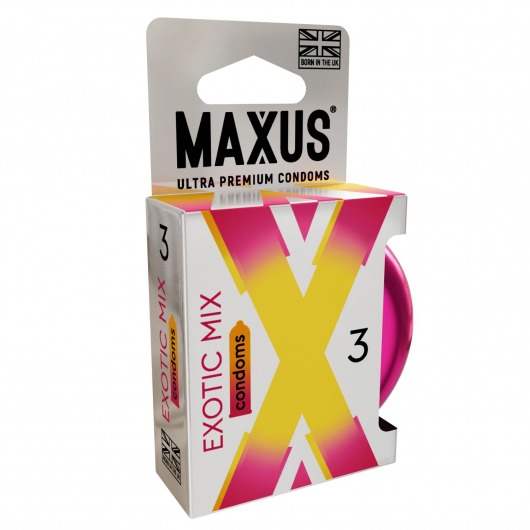 Ароматизированные презервативы Maxus Exotic Mix - 3 шт. - Maxus - купить с доставкой в Шахтах