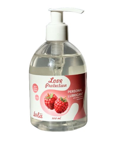Лубрикант на водной основе Love Protection Raspberry с ароматом малины - 300 мл. - Lola Games - купить с доставкой в Шахтах