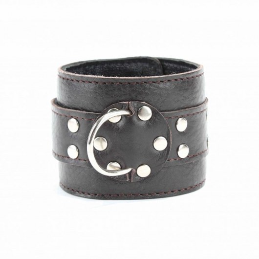 Кожаные наручники на металлической цепочке - БДСМ Арсенал - купить с доставкой в Шахтах