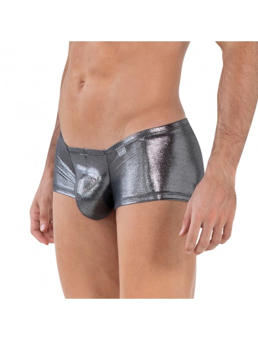 Серебристые трусы-хипсы Chakra Latin Boxer - Clever Masculine Underwear купить с доставкой