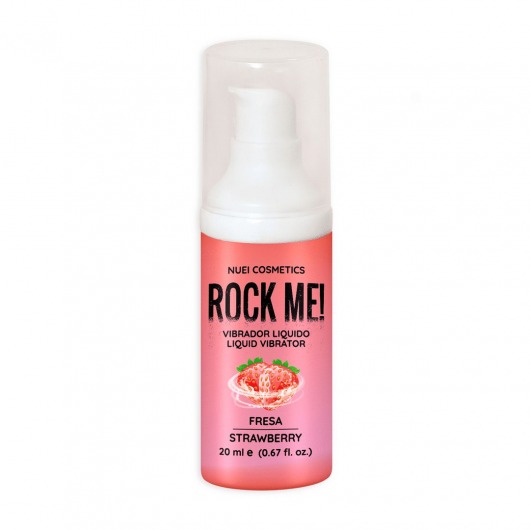 Жидкий вибратор Nuei Rock Me! с ароматом клубники - 20 мл. - Nuei cosmetics - купить с доставкой в Шахтах