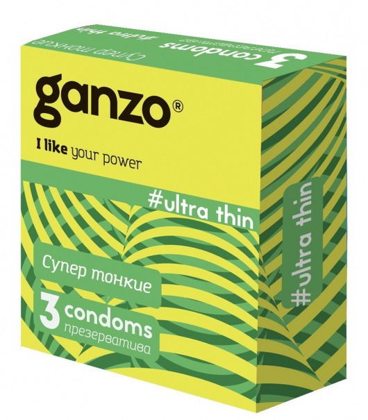 Ультратонкие презервативы Ganzo Ultra thin - 3 шт. - Ganzo - купить с доставкой в Шахтах