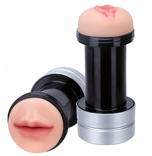 Двусторонний мастурбатор REALSTUFF 2 IN 1 HUMMER MOUTH   VAGINA - ротик и вагина - Dream Toys - в Шахтах купить с доставкой