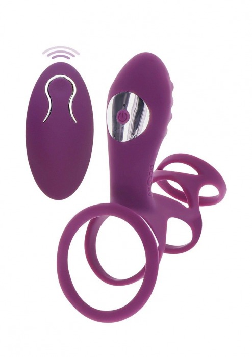 Фиолетовая эрекционная вибронасадка Halo Halo C-Ring Sleeve - Toy Joy - в Шахтах купить с доставкой