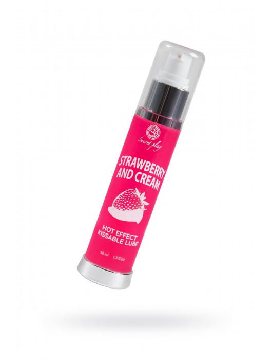 Массажное масло 2-в-1 с разогревающим эффектом и вкусом клубники со сливками - 50 мл. - Secret Play - купить с доставкой в Шахтах