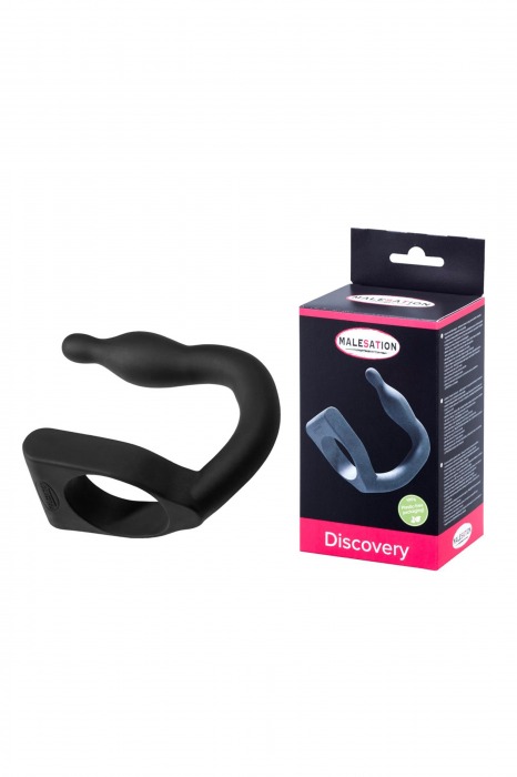 Эрекционное кольцо с вибровтулкой Discovery - MALESATION - в Шахтах купить с доставкой