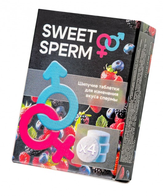 Шипучие таблетки для мужчин Sweet Sperm для изменения вкуса спермы (4 шт. по 0,5 гр.) - Капиталпродукт - купить с доставкой в Шахтах