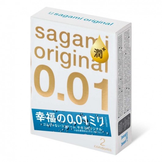 Увлажнённые презервативы Sagami Original 0.01 Extra Lub - 2 шт. - Sagami - купить с доставкой в Шахтах