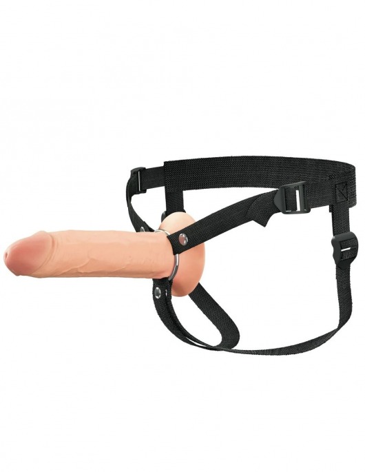 Полый страпон на ремнях 8’’ Hollow Silicone Strap-on - Pipedream - купить с доставкой в Шахтах