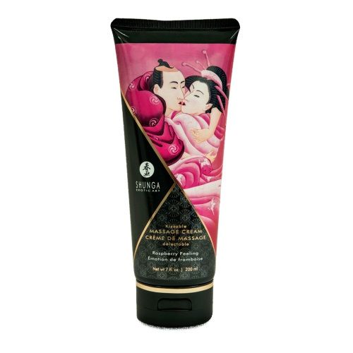 Массажный крем для тела с ароматом малины Raspberry feeling - 200 мл. - Shunga - купить с доставкой в Шахтах