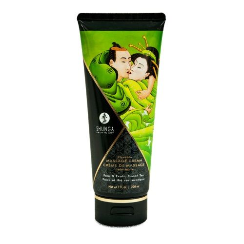 Массажный крем для тела с ароматом груши и зелёного чая Pear   Exotic Green Tea - 200 мл. - Shunga - купить с доставкой в Шахтах