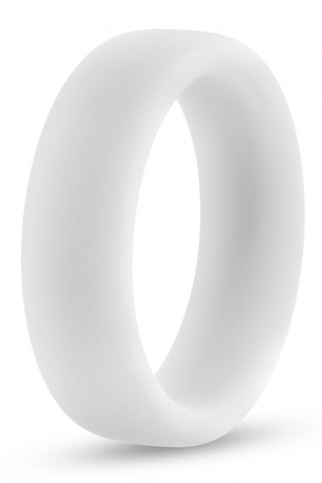 Белое люминесцентное эрекционное кольцо Silicone Glo Cock Ring - Blush Novelties - в Шахтах купить с доставкой