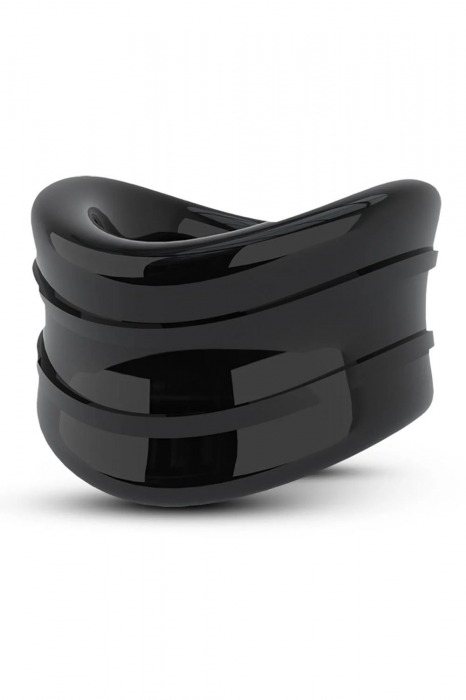 Черное эрекционное кольцо на мошонку Beef Ball Stretcher Snug - Blush Novelties - в Шахтах купить с доставкой