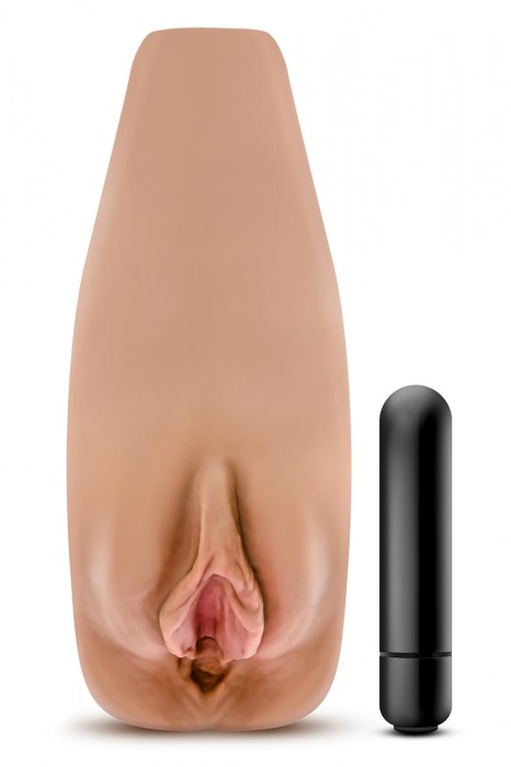 Маструбатор-вагина с вибрацией Soft   Wet Renata Realistic Tan Masturbator - Blush Novelties - в Шахтах купить с доставкой