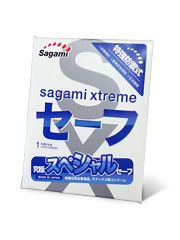 Презерватив Sagami Xtreme Ultrasafe с двойным количеством смазки - 1 шт. - Sagami - купить с доставкой в Шахтах