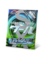 Презерватив Sagami Xtreme Mint с ароматом мяты - 1 шт. - Sagami - купить с доставкой в Шахтах