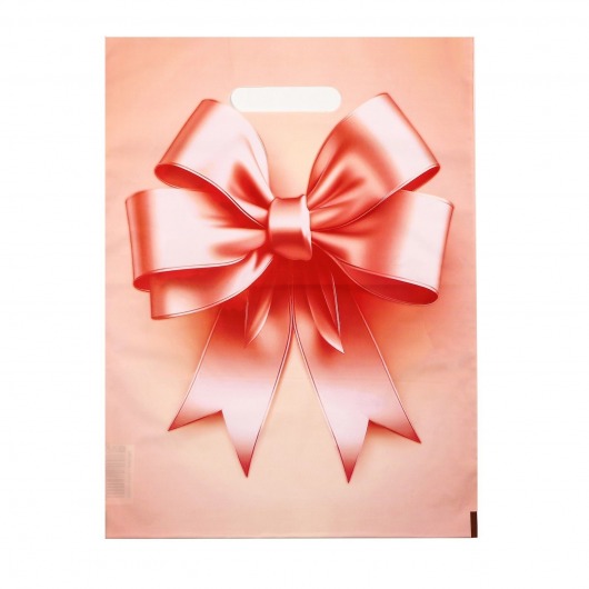 Пакет с принтом в виде банта с вырубной ручкой (30х40 см) - Сима-Ленд - купить с доставкой в Шахтах