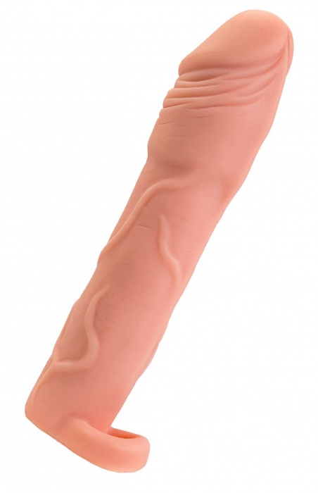 Телесная удлиняющая насадка с подхватом - 19 см. - ToyFa - в Шахтах купить с доставкой