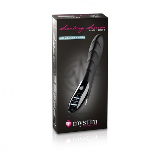 Вибратор с электростимуляцией Sizzling Simon Black Edition - 27 см. - MyStim - купить с доставкой в Шахтах
