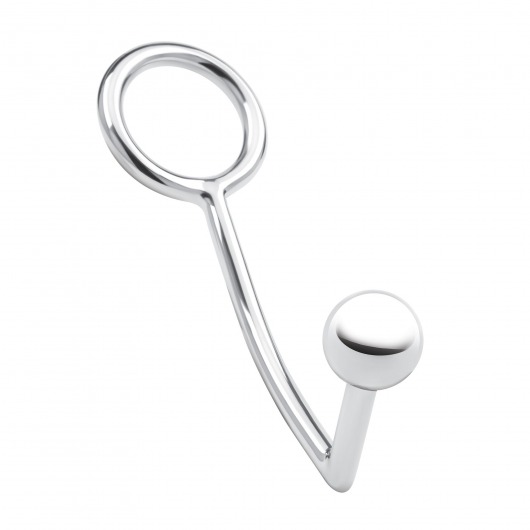 Кольцо на пенис с анальным стимулятором Stainless Steel Anal Hook   Cock Ring - BlueLine - в Шахтах купить с доставкой