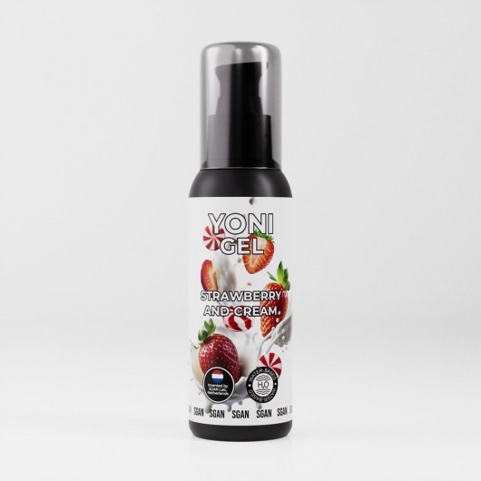 Лубрикант для орального секса SGAN со вкусом клубники со сливками - 100 мл. - SGAN - купить с доставкой в Шахтах