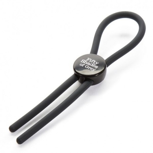 Тёмно-серое эрекционное кольцо с зажимом Again and Again Adjustable Cock Ring - Fifty Shades of Grey - в Шахтах купить с доставкой