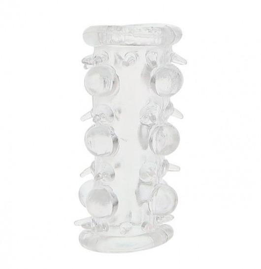 Прозрачная насадка на пенис с шипами и бугорками JELLY JOY LUST CLUSTER CLEAR - Dream Toys - в Шахтах купить с доставкой