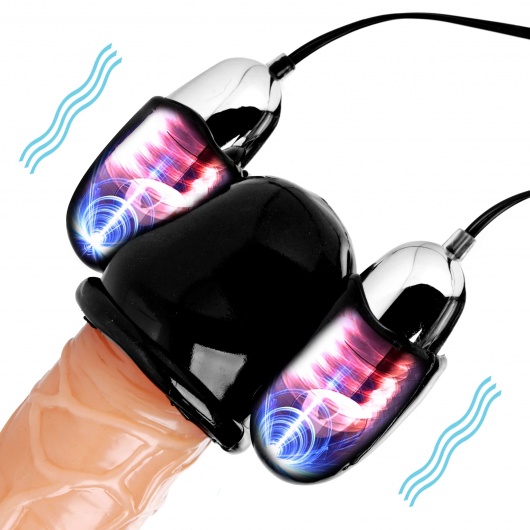 Черная стимулирующая насадка для головки полового члена Multi Speed Vibrating Penis Head Teaser - XR Brands - в Шахтах купить с доставкой