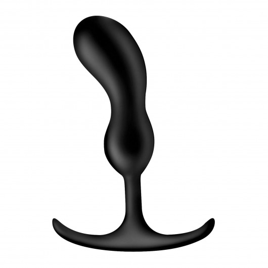 Черный массажер простаты с утяжелителями Premium Silicone Weighted Prostate Plug Medium - 16,3 см. - XR Brands - в Шахтах купить с доставкой