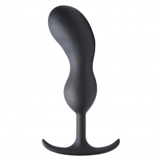 Черный массажер простаты с утяжелителями Premium Silicone Weighted Prostate Plug XL - 20,8 см. - XR Brands - в Шахтах купить с доставкой